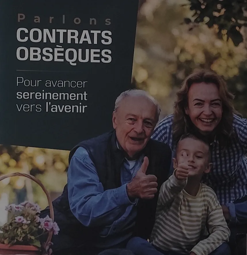 Affiche d'information sur les contrats de prévoyance obsèques